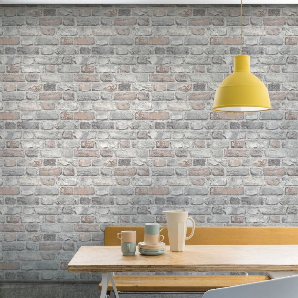 Grandeco Loft Brick Wallpaper - Textured - Vinyl - Image 3