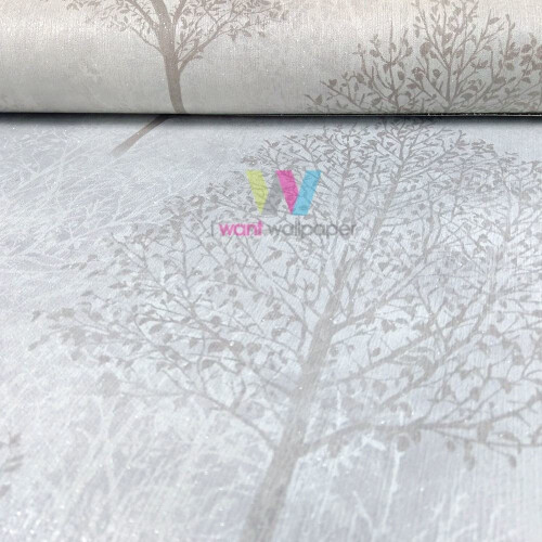Arthouse Arthouse Wonderland Tree Pattern Wallpaper Silhouette Forest Stripe Glitter Roll[NATURAL 256702]