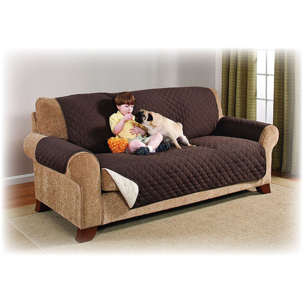 Brown Sofa Protector Slip Throw Cover Dog Cat Pet Water Resistant Bed Settee Mat[221 x 184cm]