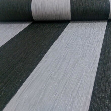 NEW DEBONA CRYSTAL STRIPE PATTERN STRIPED TEXTURED GLITTER VINYL WALLPAPER ROLL[SILVER BLACK 9012]
