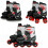 Red 3in1 Roller Blades Inline Quad Ice Skates Small 9-12 (27-30 EU) 1