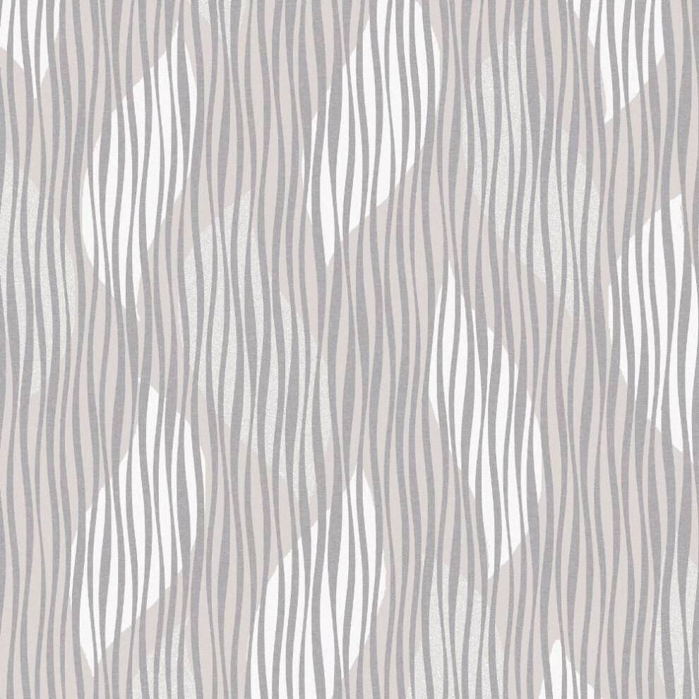 Grandeco Floral Leaf Pattern Wallpaper Embossed Stripe Glitter Motif A23602 5411012402761