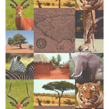 NEW GALERIE AFRICA ZEBRA ELEPHANT TIGER PHOTO COLLAGE MURAL WALLPAPER 51137508