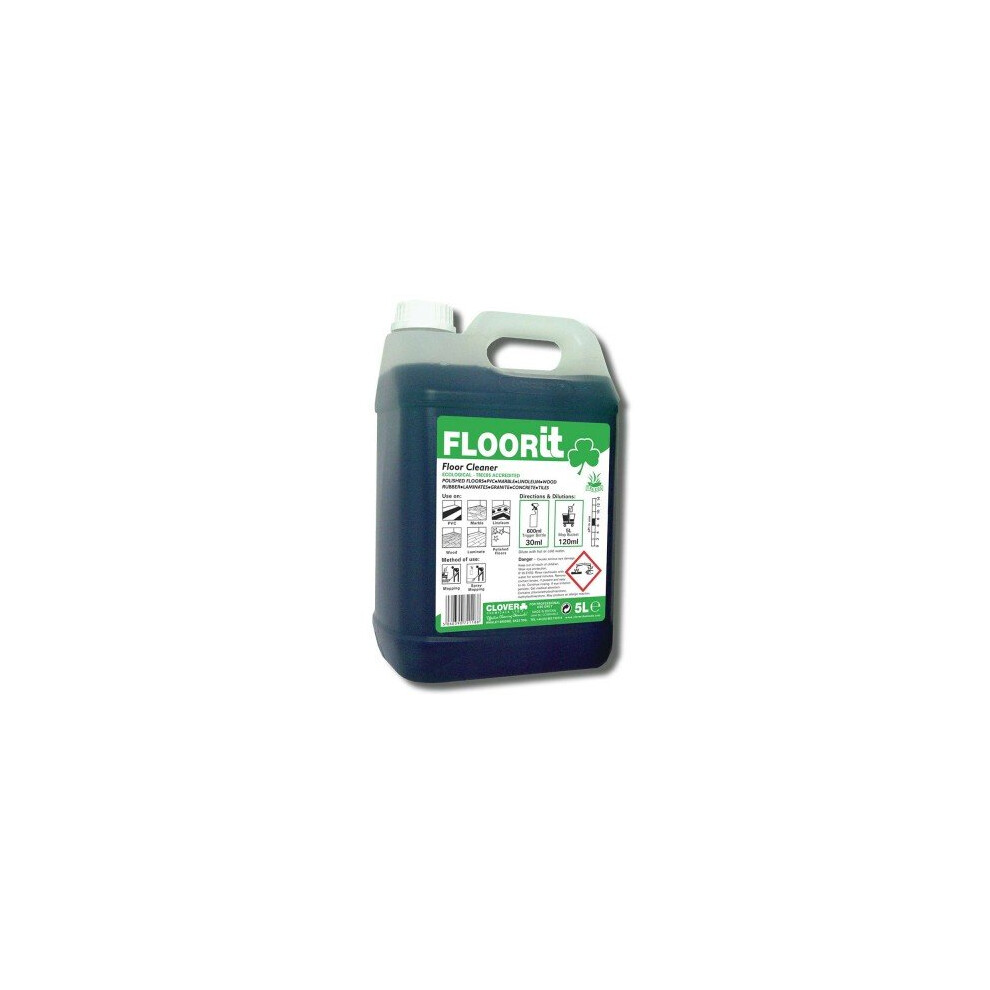 Clover Chemicals Clover Floorit Neutral Floor Cleaner 5L Green