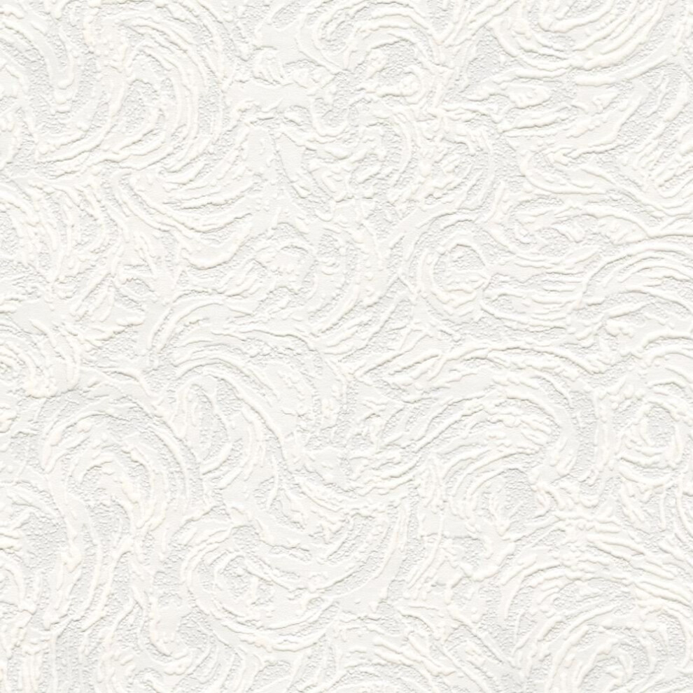 NEW BELGRAVIA RICHMOND SWIRL PATTERN PAINTABLE EMBOSSED VINYL WALLPAPER 5806