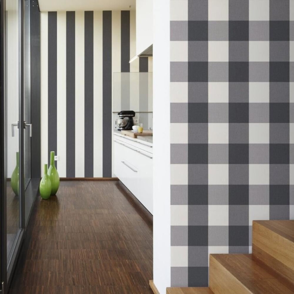 As Creation Square Check Pattern Wallpaper Modern Non Woven Textured 2066367 4000776206367