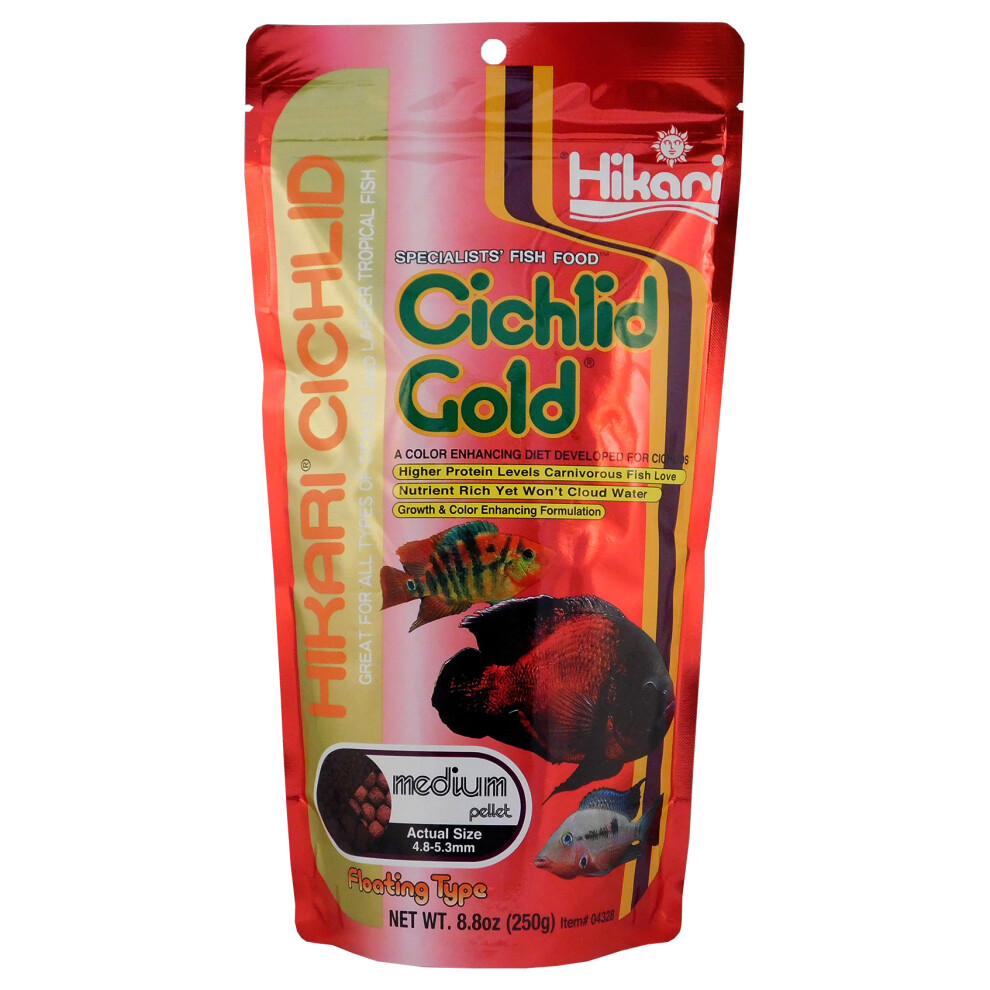 Cichlid Gold By Hikari Floating MEDIUM Pellet 250g
