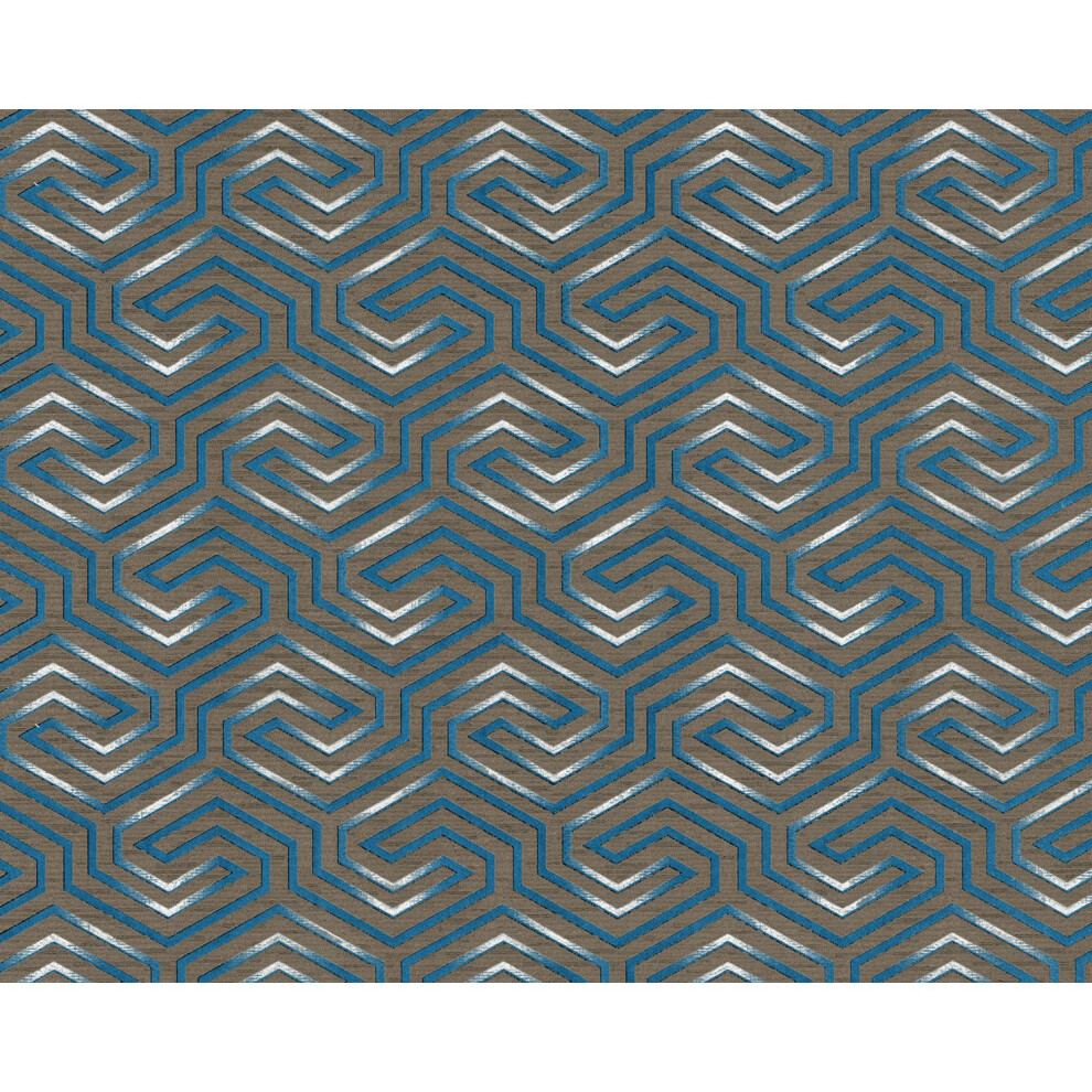Edem 84114Br92 Graphic Wallpaper Wall Metallic Highlights Brown Grey 10.65 M2 4823102213217