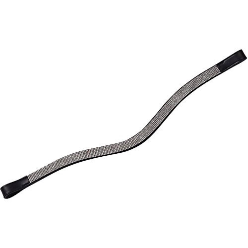 (Cob, Black) Collegiate Curved Chain Leather Browband