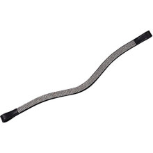 (Full, Black) Collegiate Curved Chain Leather Browband