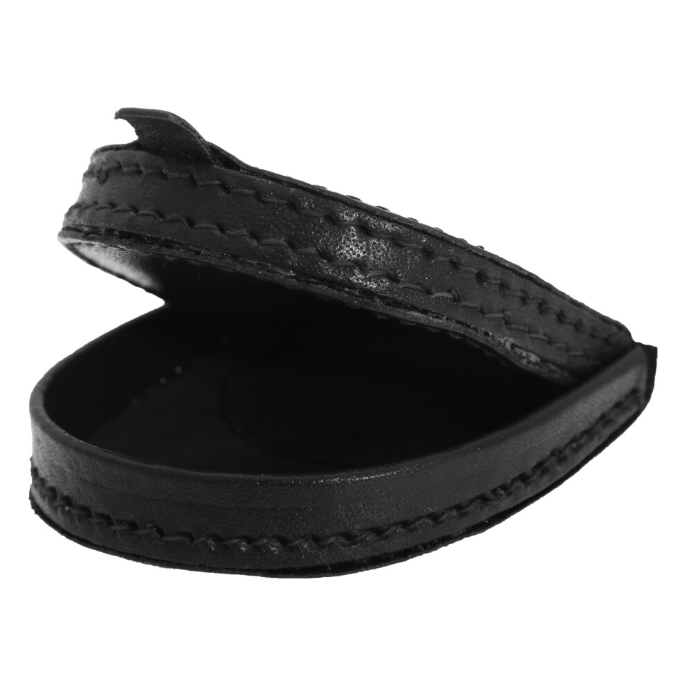 (Large, Black) Mens Leather Coin Purse/Tray Wallet