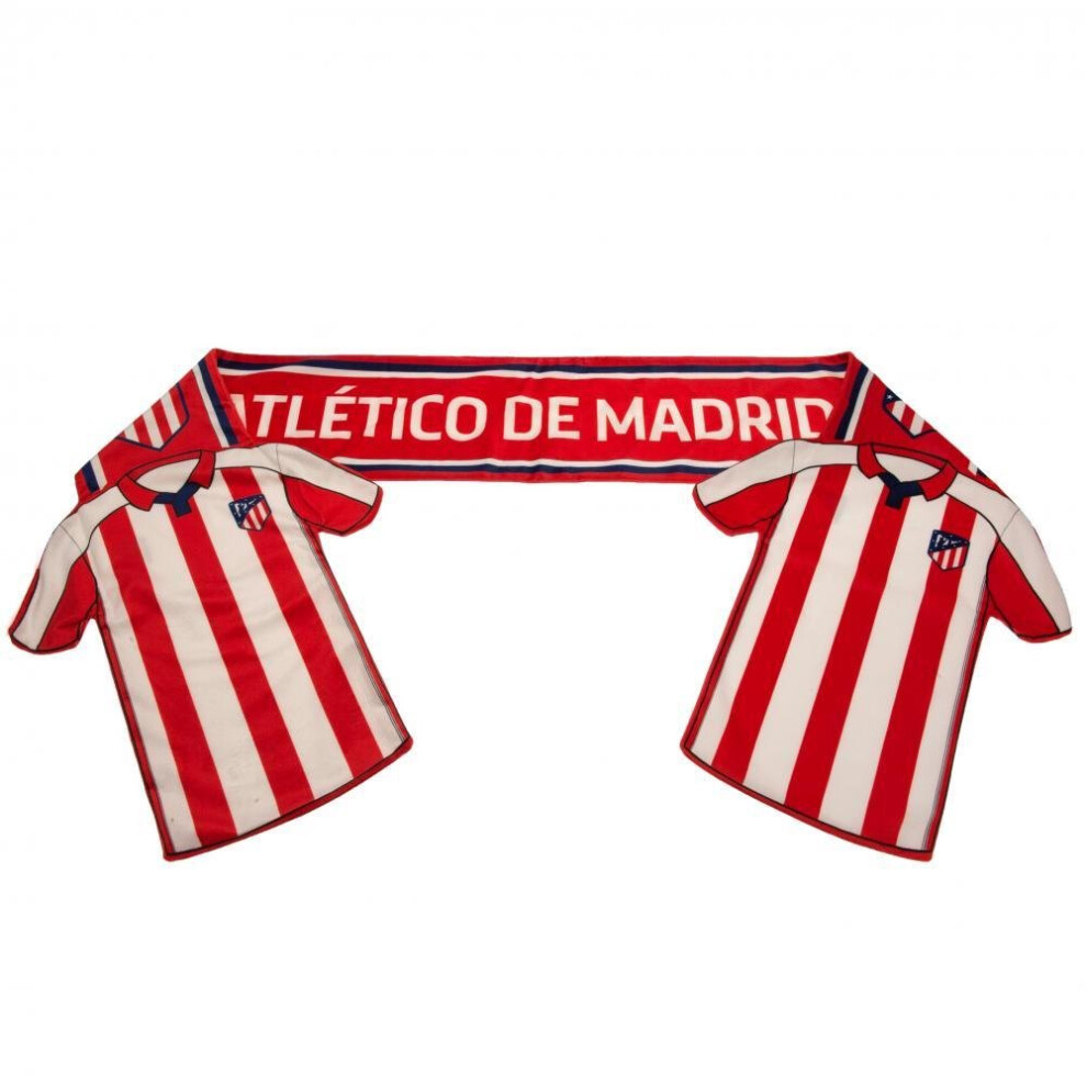 Real Madrid Atletico Madrid Fc Shirt Scarf Red