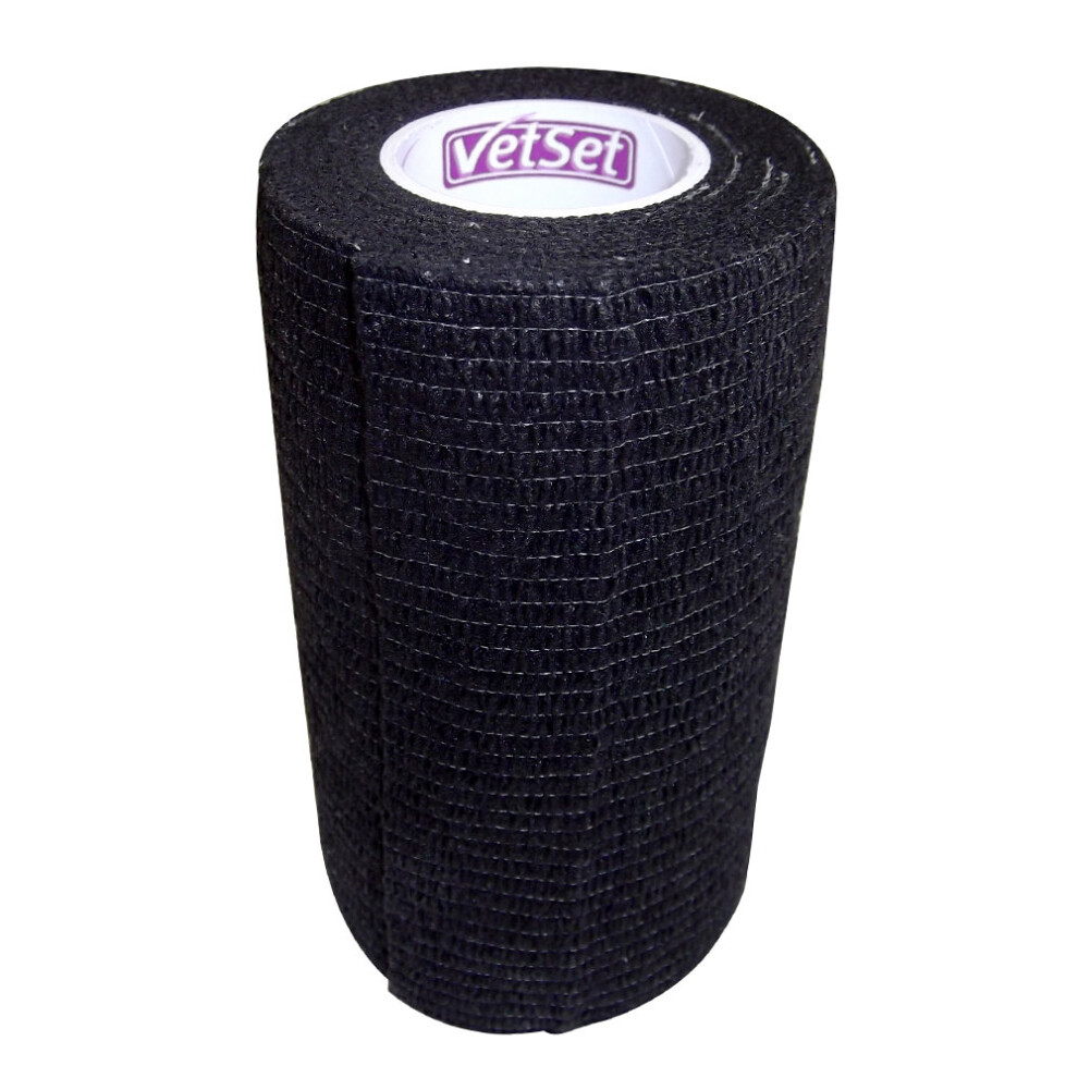 Vetset Black (100Mm, ) Wraptec Cohesive Bandage