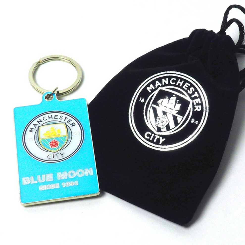 (One Size, Manchester City) Spot On Gifts Football Club Keyring In Velvet Gift Bag