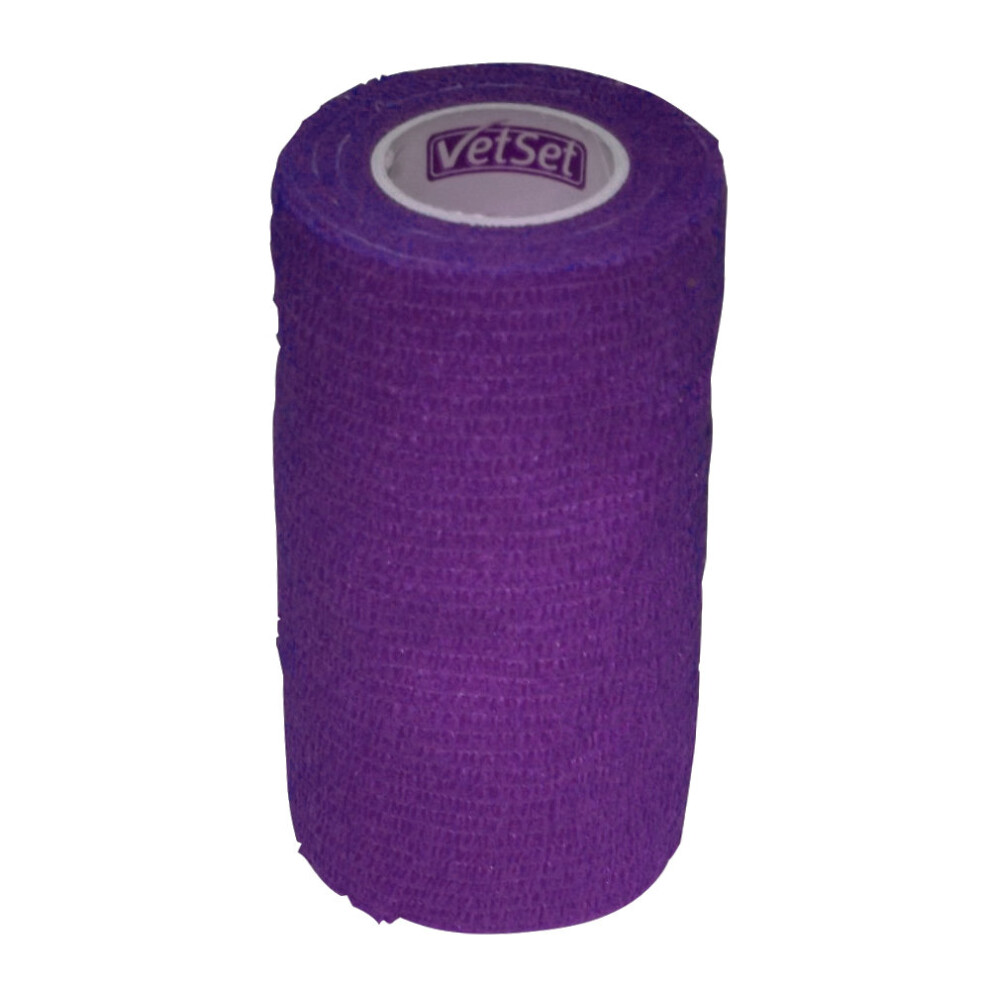 Vetset Purple (100Mm, ) Wraptec Cohesive Bandage