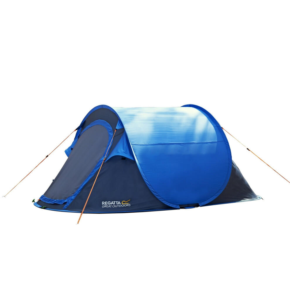 (One Size, Blue/Seal Grey) Regatta Great Outdoors Malawi 2 Man Pop Up Tent Festival Tent