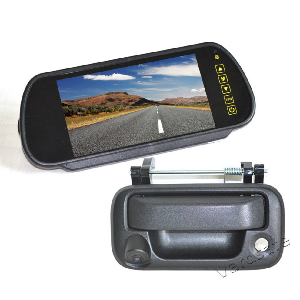 Vardsafe Replacement Reversing Camera + 7 Inch Clip-On Rear View Mirror Monitor For Ford F150 F250 F350 F450 F550 8414756268768