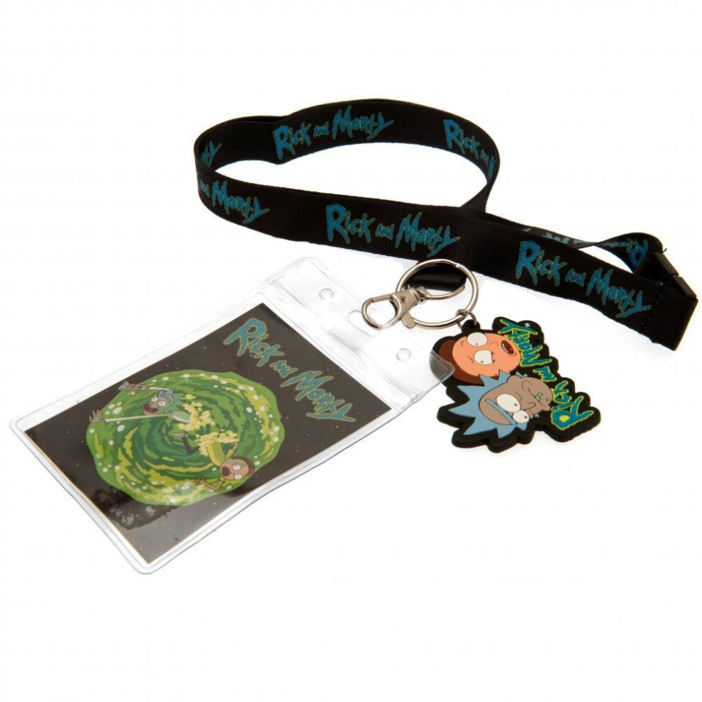 Rick And Morty Lanyard And Keyring Set Multicoloured