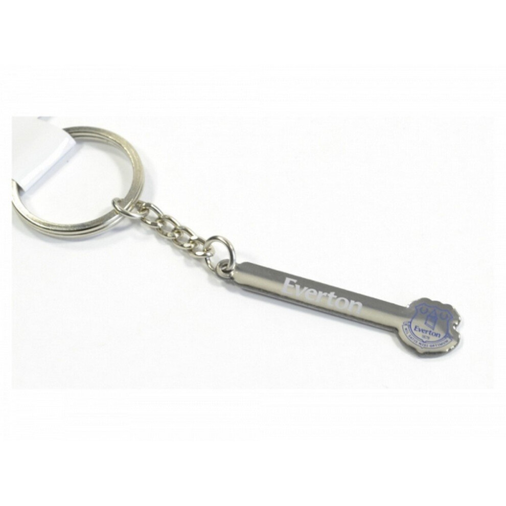 Everton Fc Official Text Keyring Silver