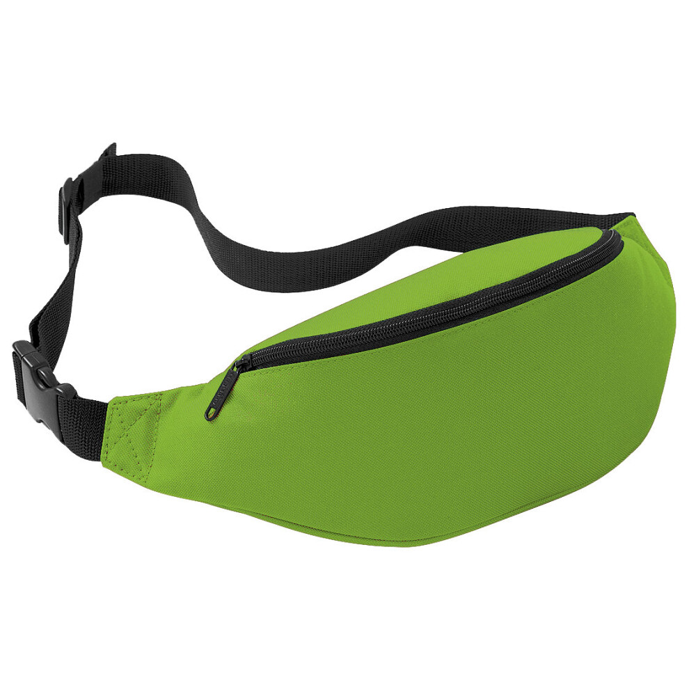 (One Size, Lime) Bagbase Adjustable Belt Bag (2.5 Litres) (Pack of 2)