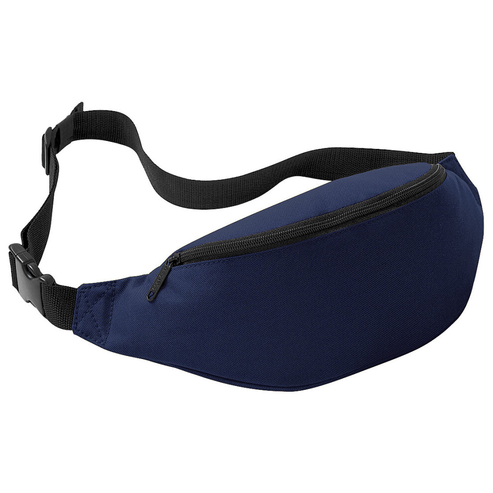 (One Size, French Navy) Bagbase Adjustable Belt Bag (2.5 Litres) (Pack of 2)-image-OPC-P52X525-NEW