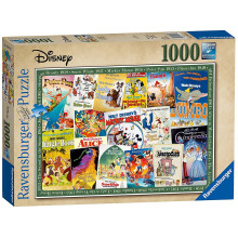 Ravensburger 19874 Disney Vintage Filmposters 1000 Stukjes Puzzel voor Volwassenen, Unieke Stukken, Softclick Technologie