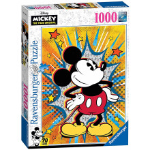 Ravensburger Puzzle Retro Topolino 1000 pezzi per Adulti - Ogni Pezzo è Unico, Tecnologia Softclick