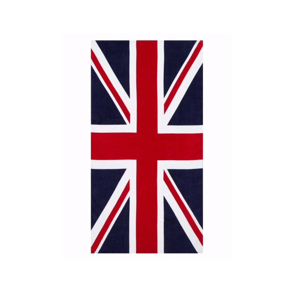 100% Cotton Union Jack British Flag Printed Beach Towel