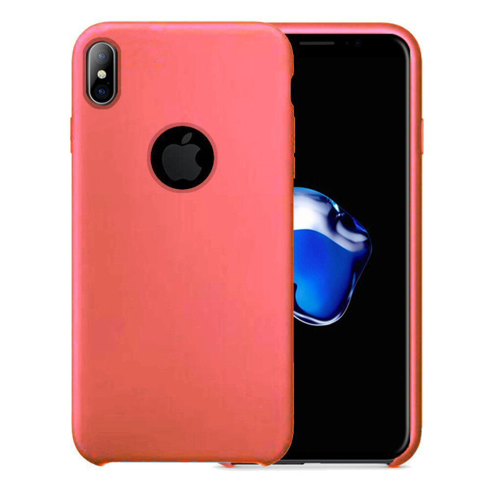 Smooth Liquid Silicone Case For Apple Iphone X - Pink 734463701746