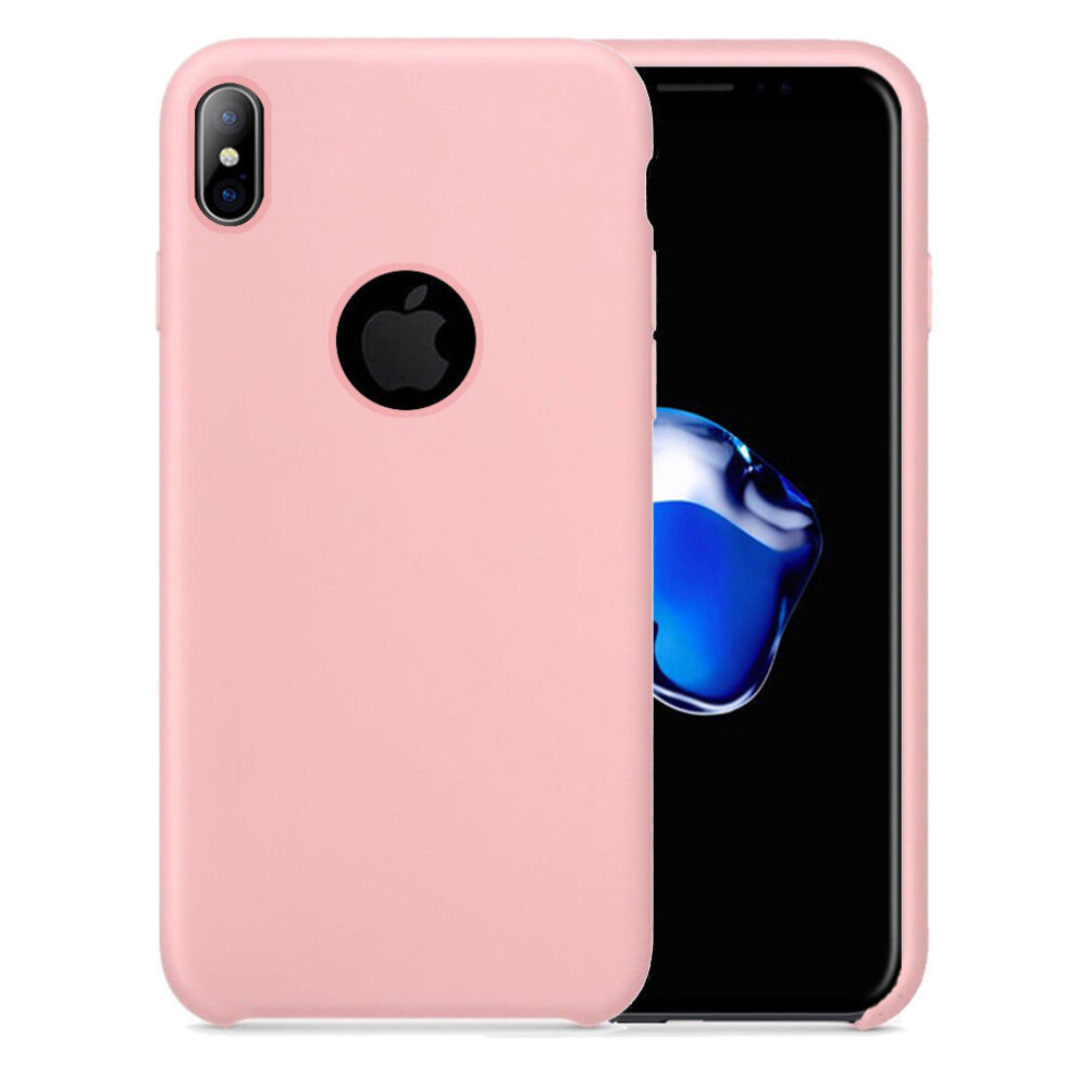 Smooth Liquid Silicone Case For Apple Iphone X - Light Pink 734463701739