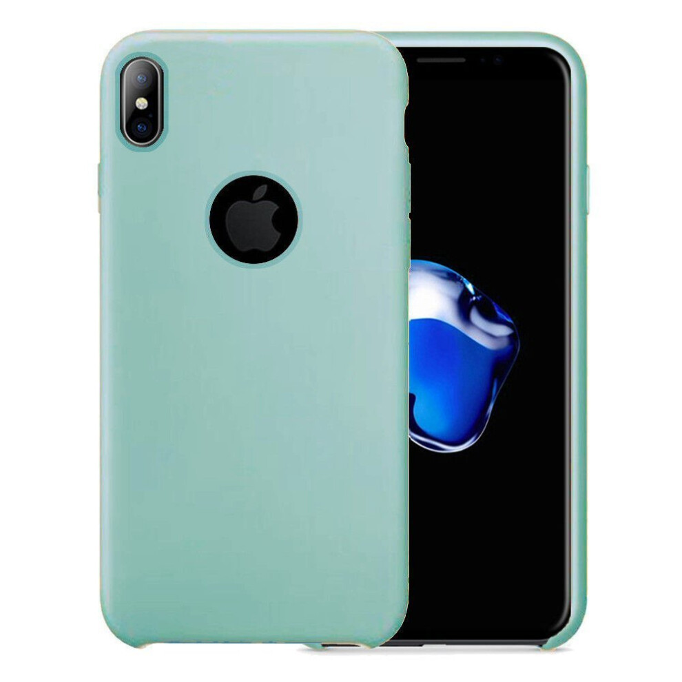 Smooth Liquid Silicone Case For Apple Iphone X - Sea Blue 734463701760
