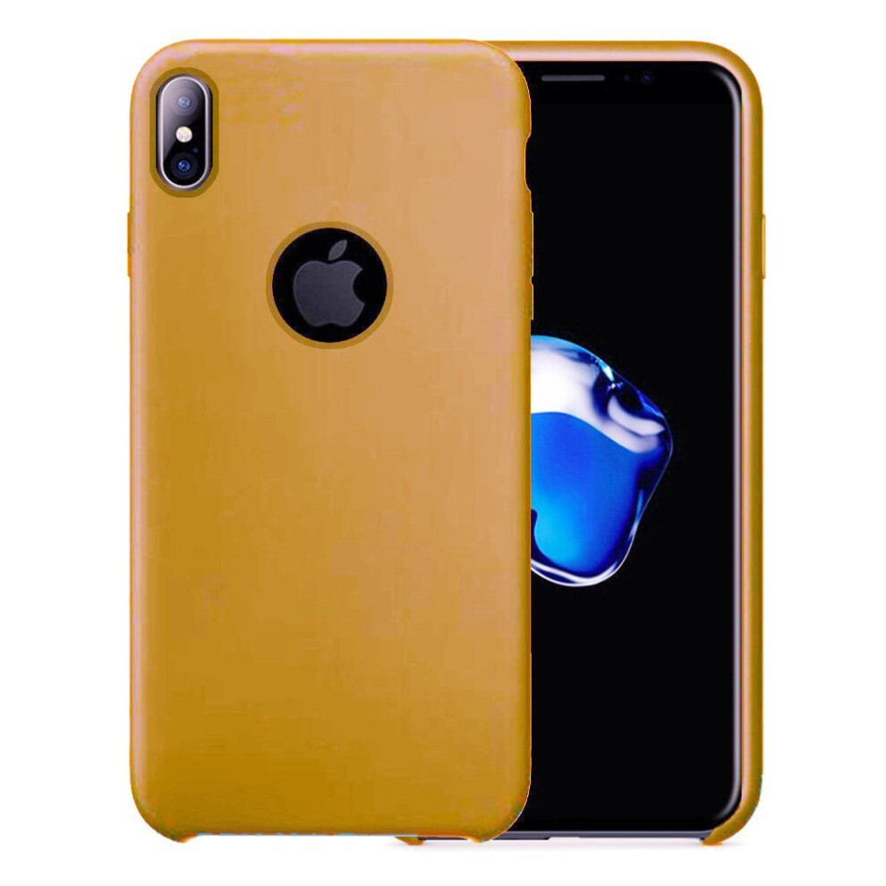 Smooth Liquid Silicone Case For Apple Iphone X - Caramel 734463701784