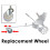 Replacement Wheel For Hoverkart (Single Bolt Type) With Nut and Washer 2