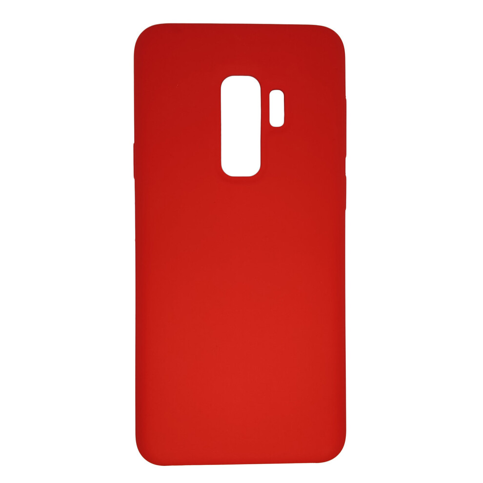 Smooth Liquid Silicone Case For Samsung Galaxy S9 Plus In Red 7437135427489