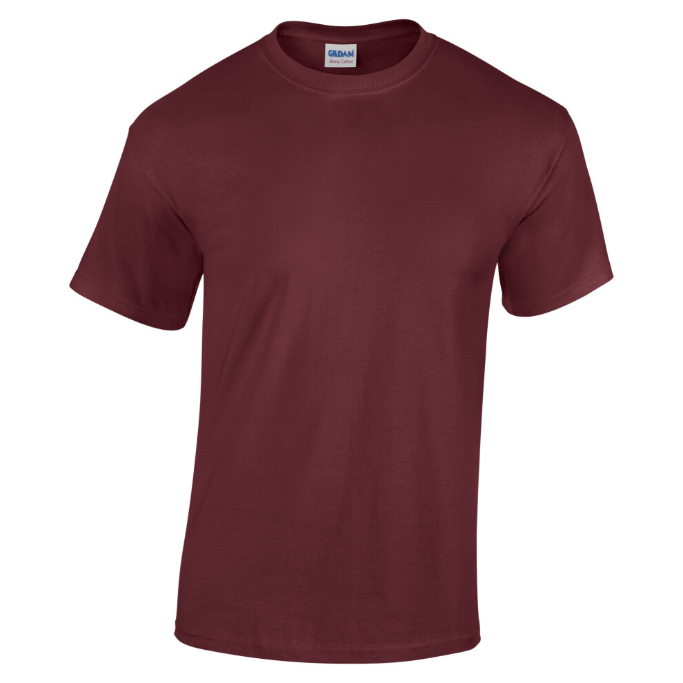 Gildan (Xs, Maroon) Youth Unisex Heavy Cotton T-Shirt Multicoloured