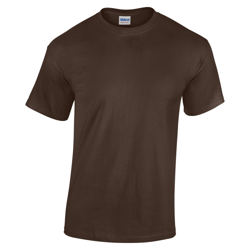 Gildan (Xs, Dark Chocolate) Youth Unisex Heavy Cotton T-Shirt Brown,Multicoloured