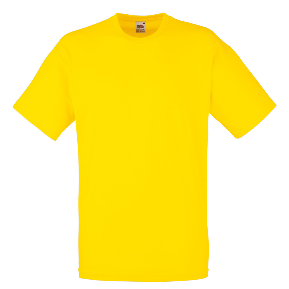 (M, Yellow) Fruit Of The Loom Mens Valueweight Short Sleeve T-Shirt