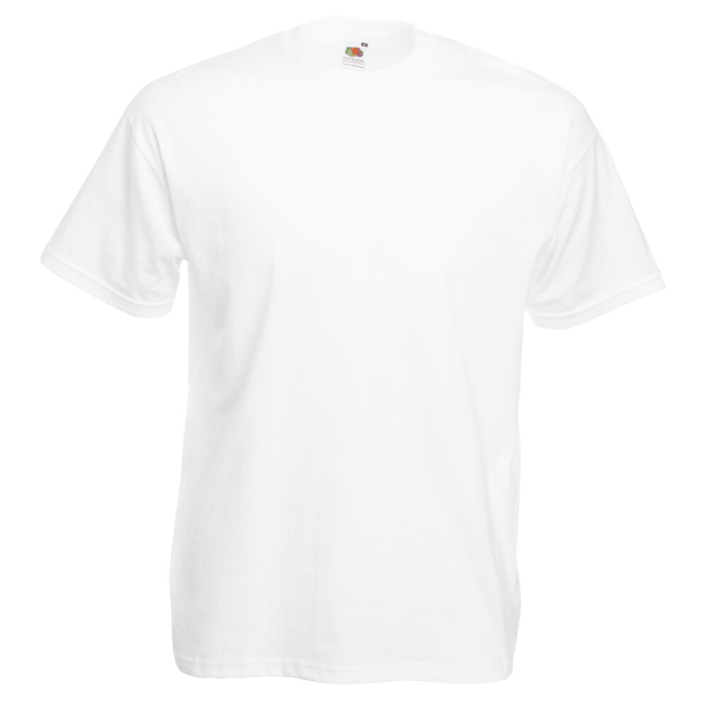 (3XL, White) Fruit Of The Loom Mens Valueweight Short Sleeve T-Shirt