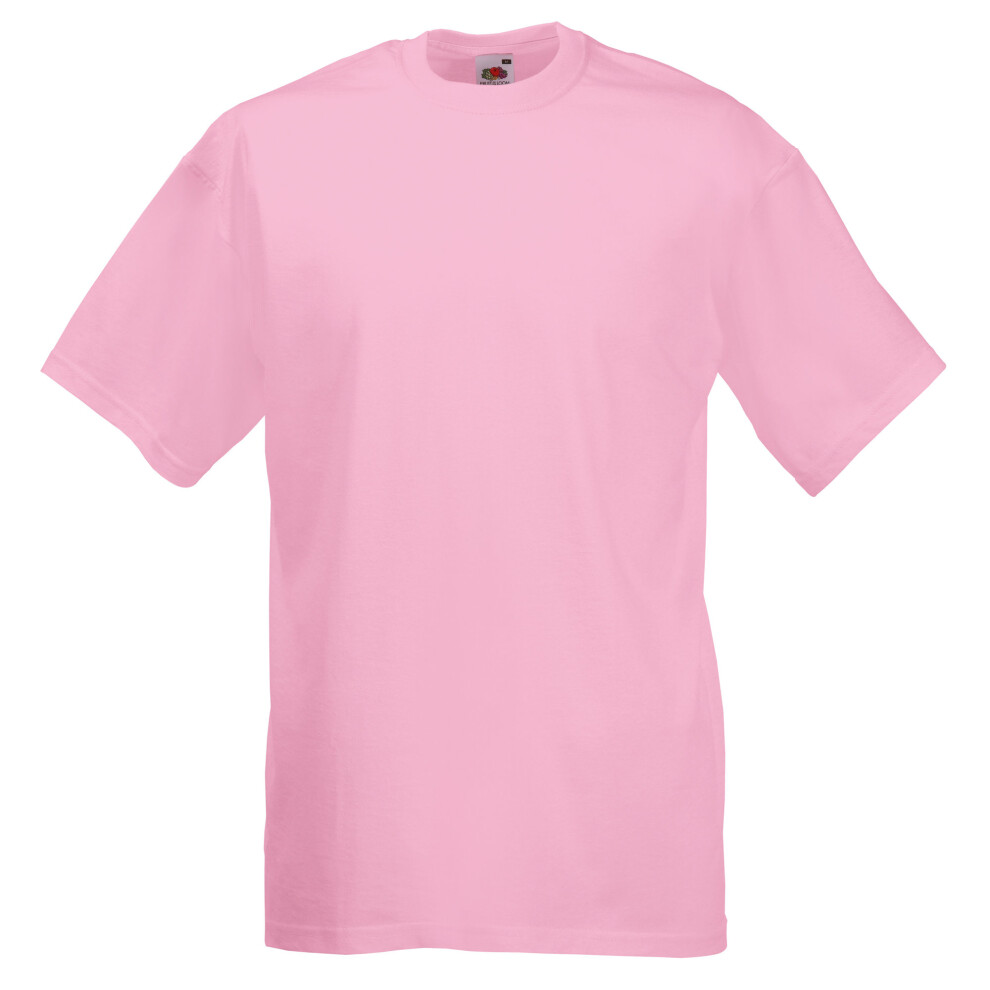 (L, Light Pink) Fruit Of The Loom Mens Valueweight Short Sleeve T-Shirt