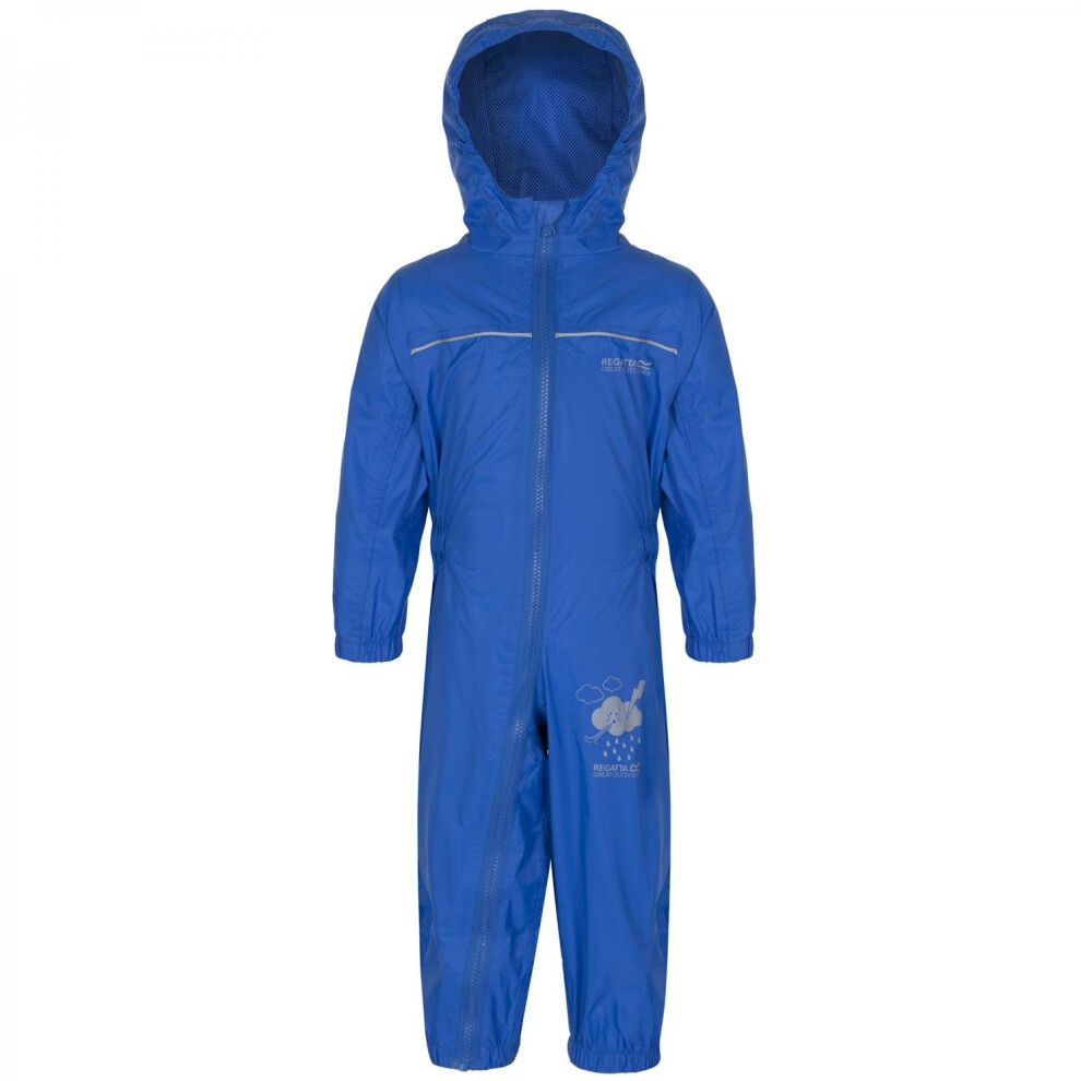 (3-4 years, Oxford Blue) Regatta Great Outdoors Childrens Toddlers Puddle IV Waterproof Rainsuit