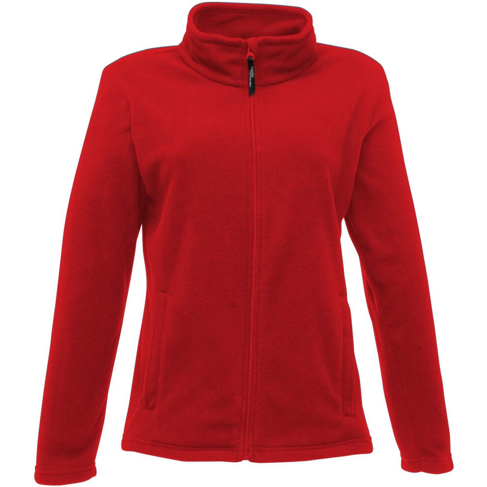 Regatta Professional Full Zip Women's Red Micro Lightweight Fleece, Size: 14