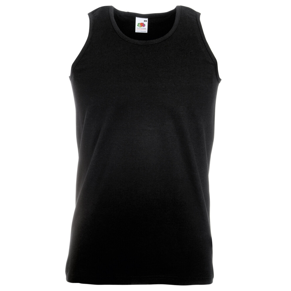 Fruit Of The Loom (2Xl, ) Mens Athletic Sleeveless Vest / Tank Top Black