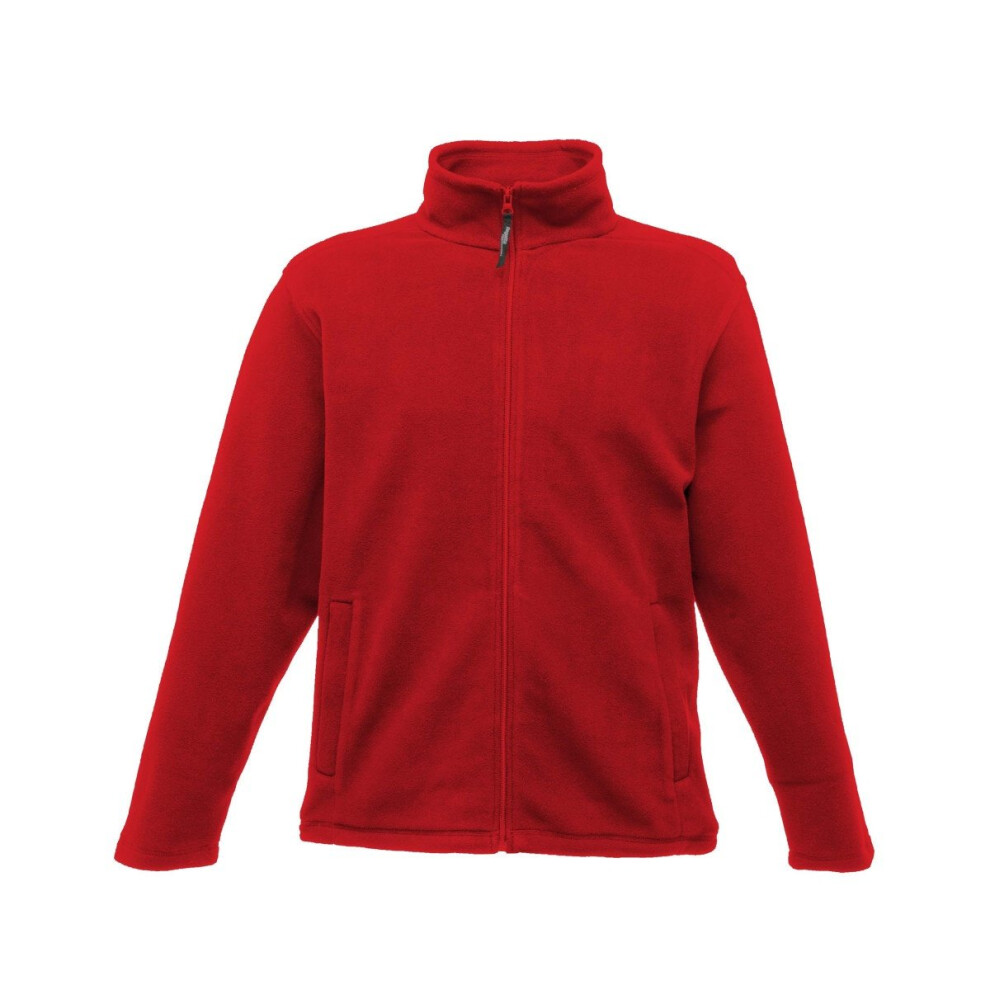 Regatta (2Xl, Classic ) Mens Plain Micro Fleece Full Zip Jacket (Layer Lite) Red