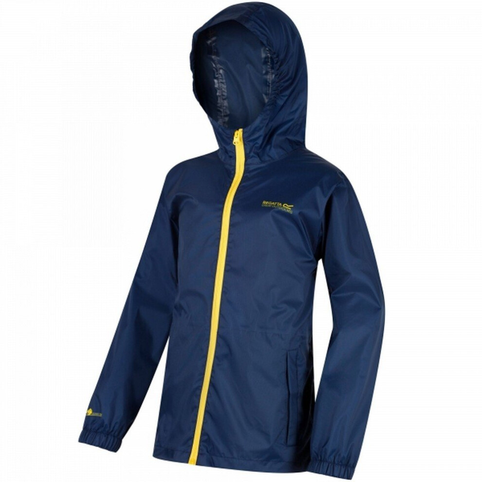 Regatta (7-8 Years, Midnight) Great Outdoors Childrens/Kids Pack It Jacket Iii Waterproof Packaway Black Black,Multicoloured