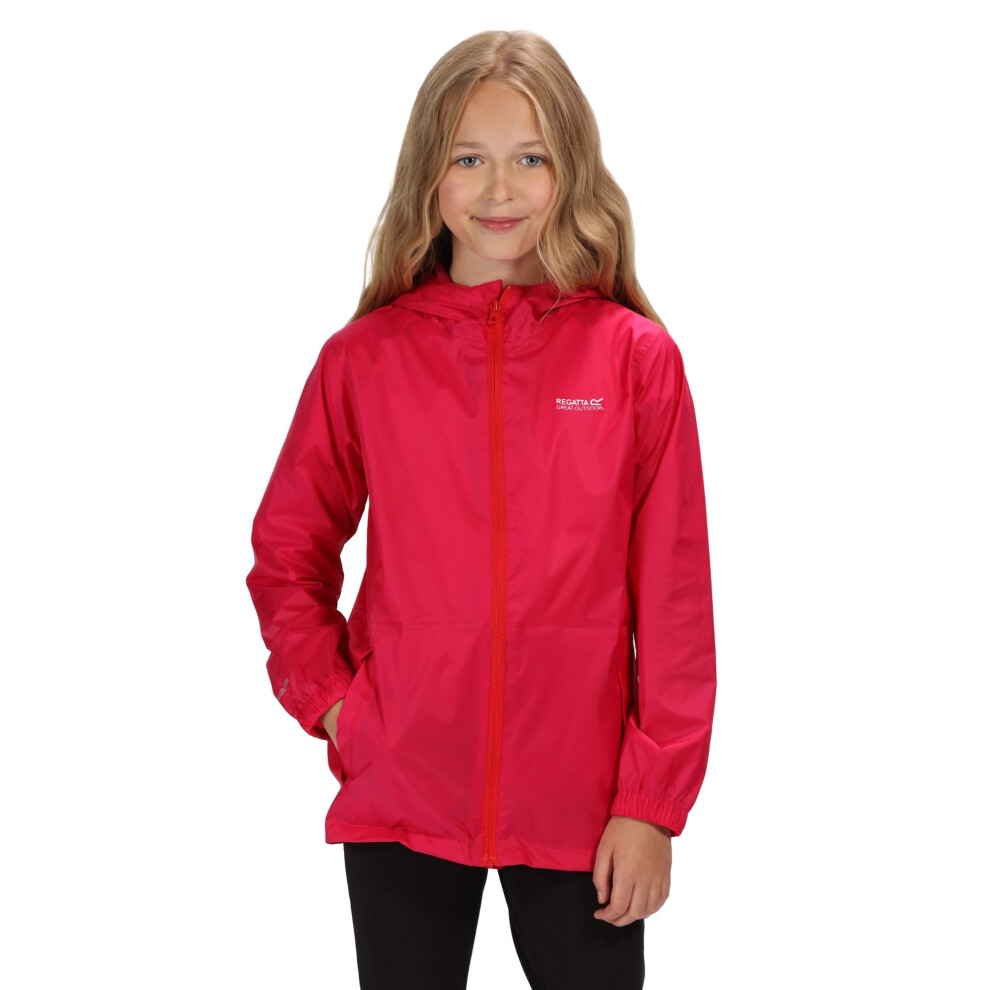 Regatta (15-16 Years, Cabaret) Great Outdoors Childrens/Kids Pack It Jacket Iii Waterproof Packaway Black