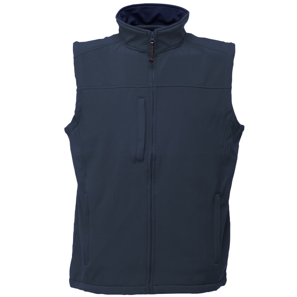 (XL, Navy /Navy) Regatta Mens Flux Softshell Bodywarmer / Sleeveless Jacket Water Repellent And Wind Resistant