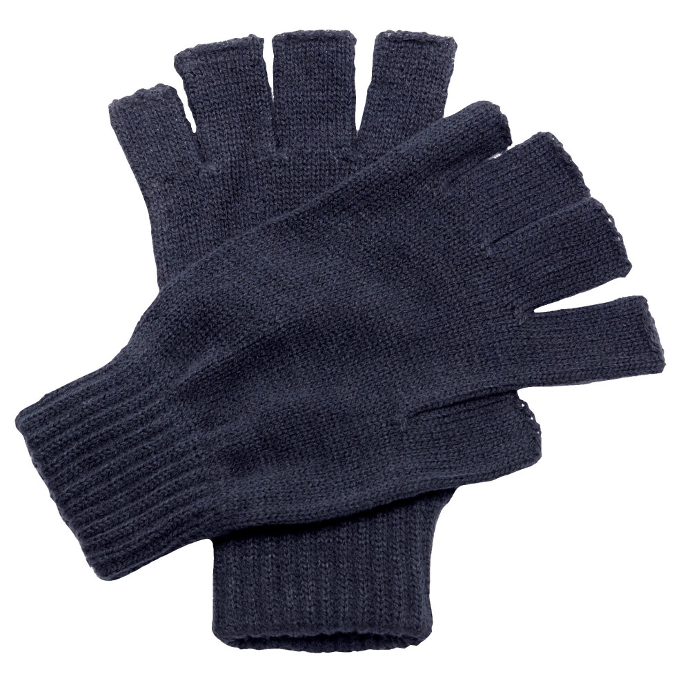 (One Size, Navy) Regatta Unisex Fingerless Mitts / Gloves