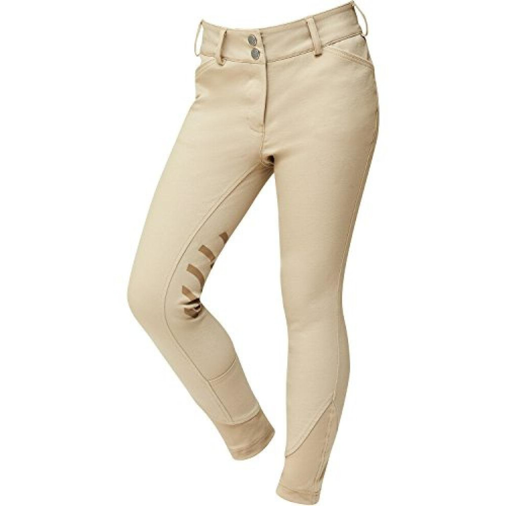(25in, Beige) Dublin Childrens/Kids Prime Gel Knee Patch Breeches