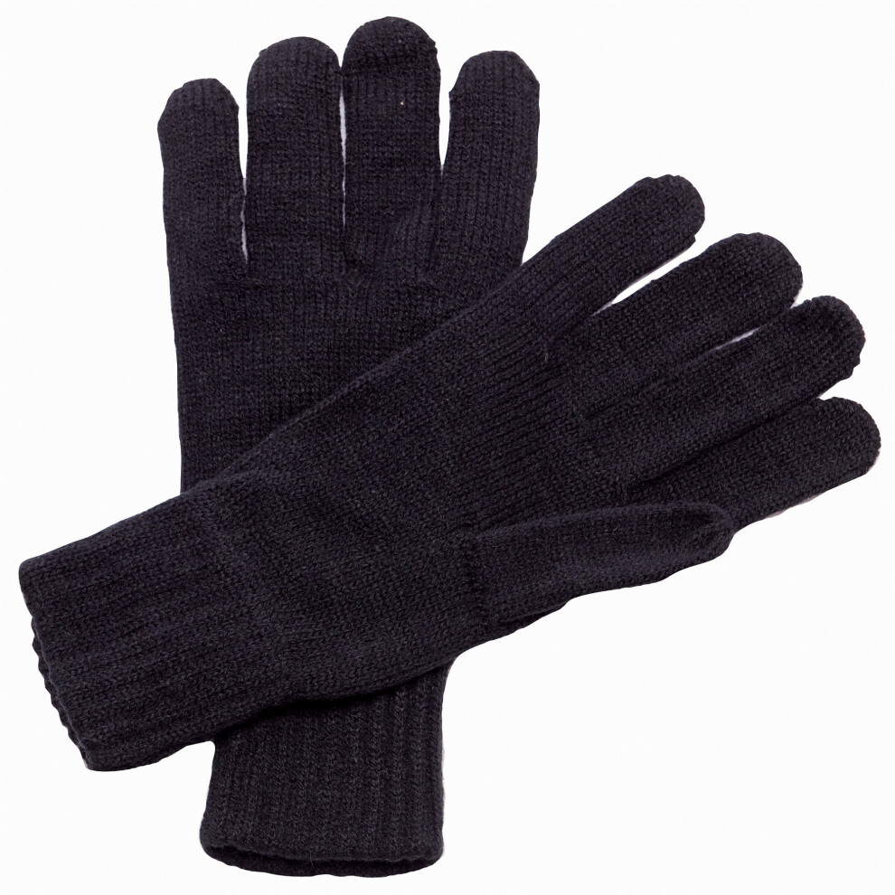 (One Size, Black) Regatta Unisex Knitted Winter Gloves