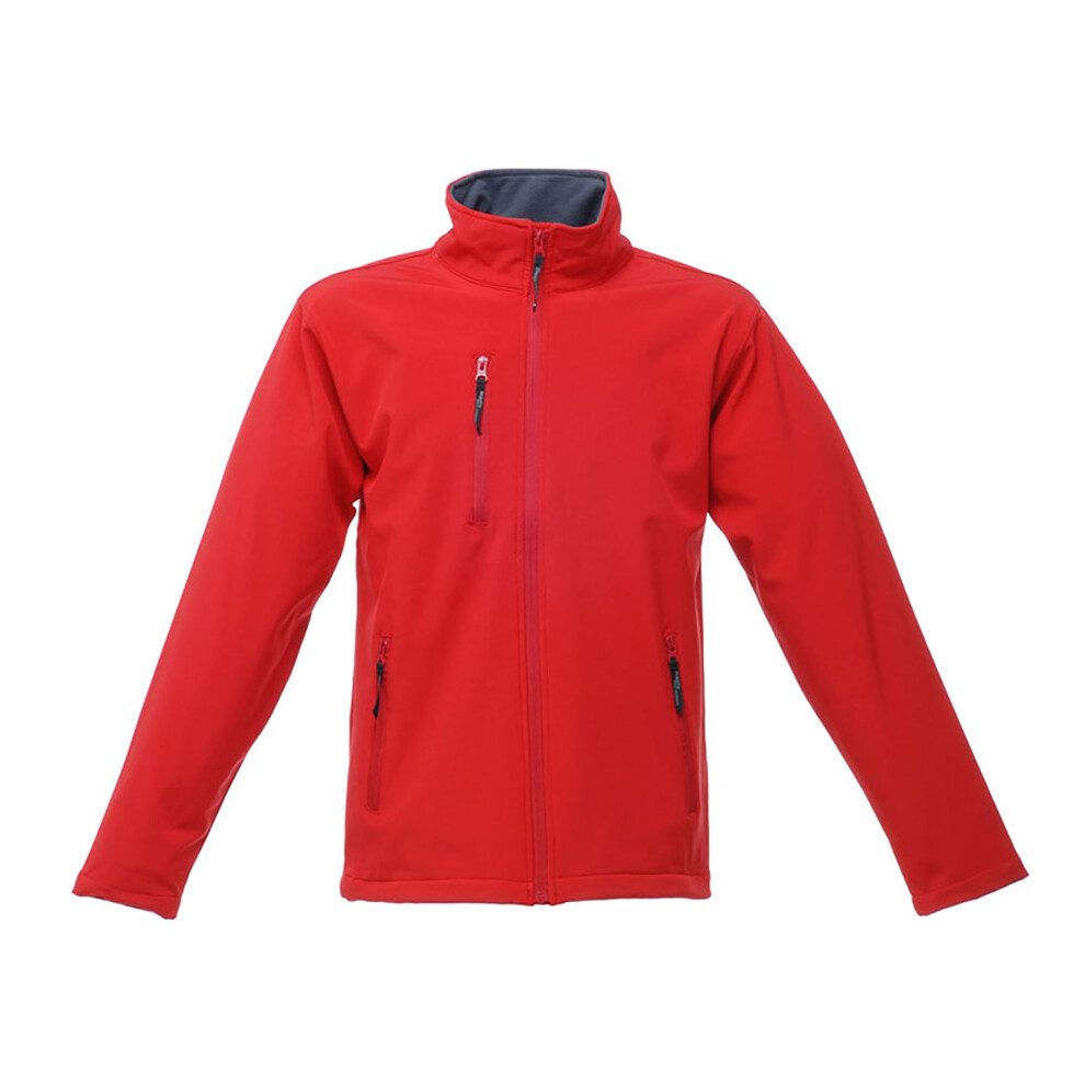 Regatta Professional Men's Water Repellent Hydroforce 3 Layer Membrane Hooded Softshell Jacket Classic Red Black, Size: L